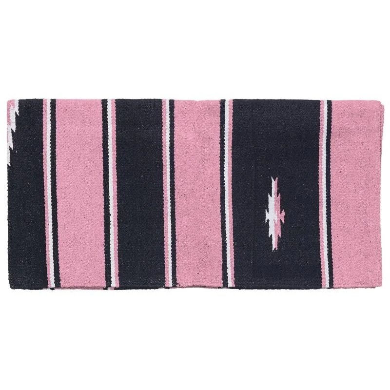Tough1 Sierra Acrylic Saddle Blanket Pink Black Cream / 30 x 30