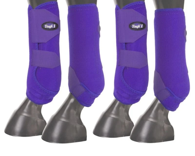Tough1 Vented Sport Boots 4-Pack Purple / Large
