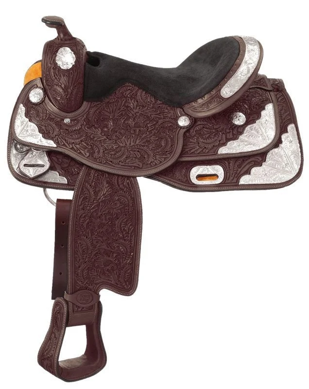 Royal King Seven Oaks Silver Show Saddle Dark Oil / 14"