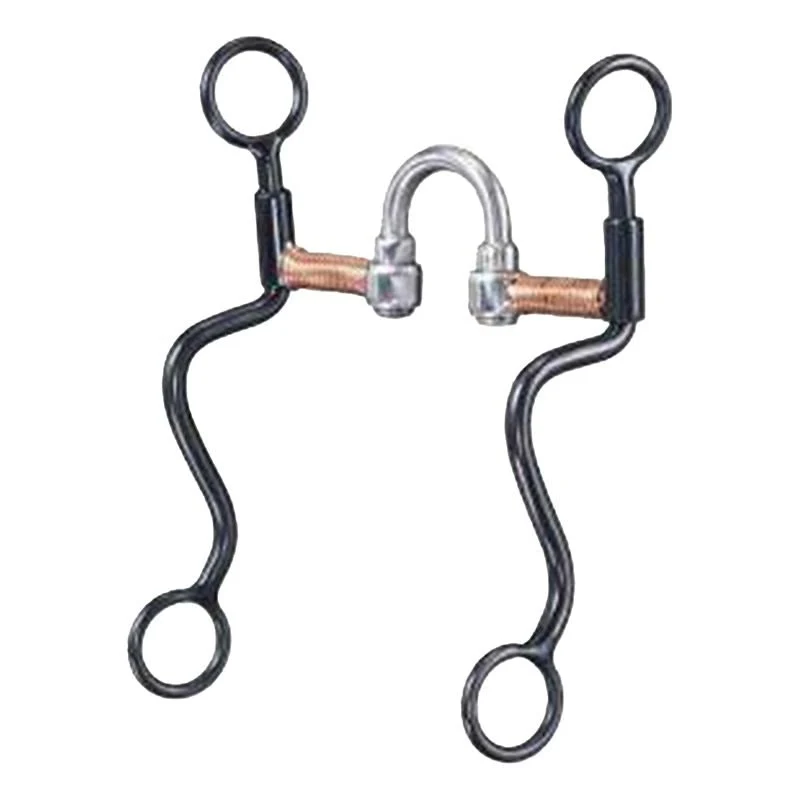 Tough1 S Shank Sweet Iron Correction Snaffle 5 Brn Black Steel / 5