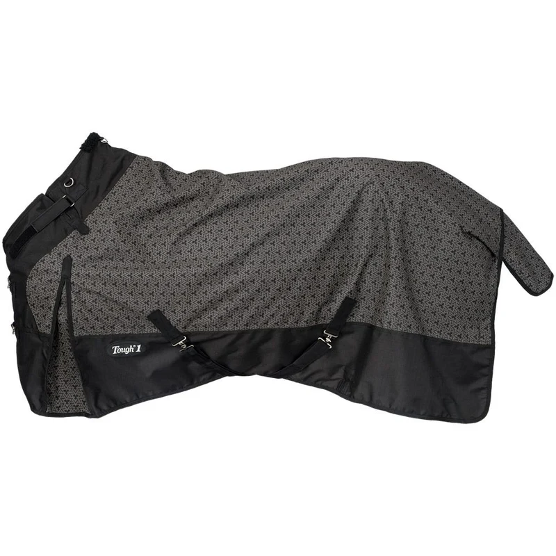 Tough1 1200D Reflective Turnout Blanket with Snuggit Black / 72