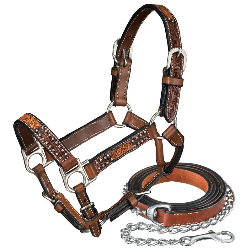 Royal King Mini Cow Puncher Halter With Lead Two Tone / X-Large