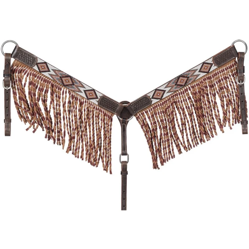 Tough1 Sienna Beaded Breastcollar Rich Brown / Horse