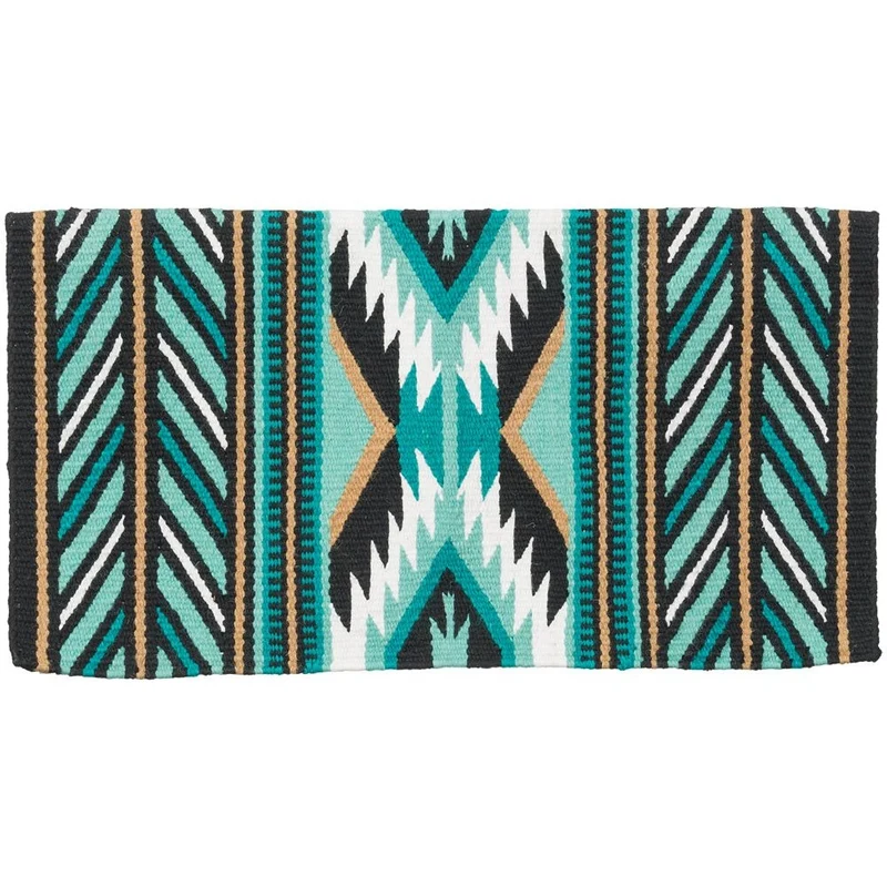 Tough1 Loretta Wool Saddle Blanket Teal / 30 x 34