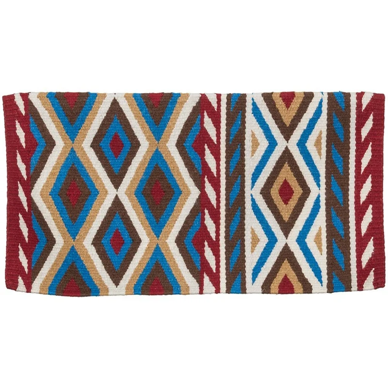 Cassidy Wool Saddle Blanket Royal Blue / 36 x 34