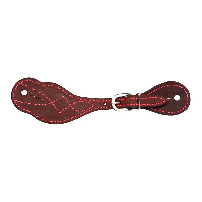 Tough1 Colored Thread Spur Straps Pink / Sold as Pair