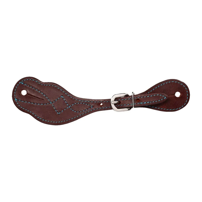 Tough1 Colored Thread Spur Straps Turquoise / Sold as Pair
