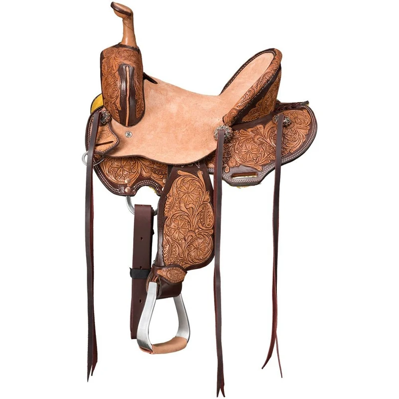 Silver Royal Youth Billings Barrel Saddle Light Antique / 12"