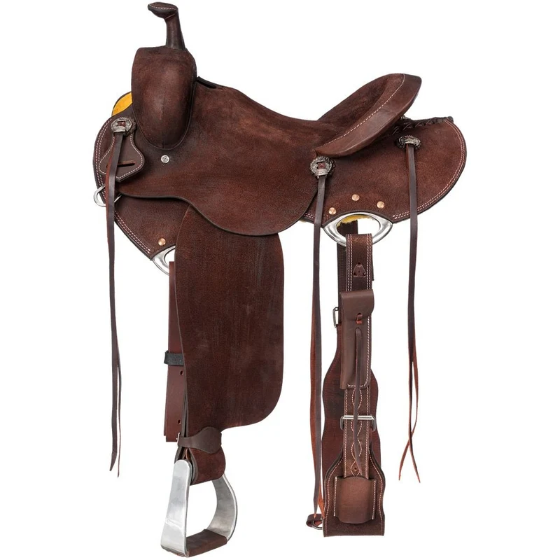 Silver Royal Carson Cowboy Saddle Chocolate Brown / 16"