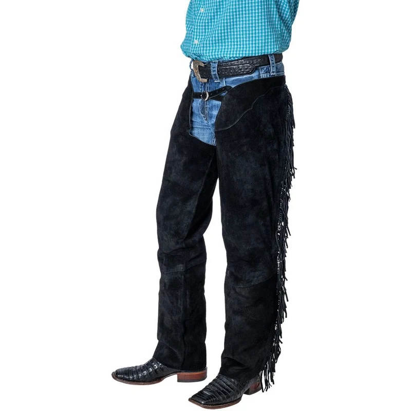 Tough1 Western Shotgun Chaps Black / Large