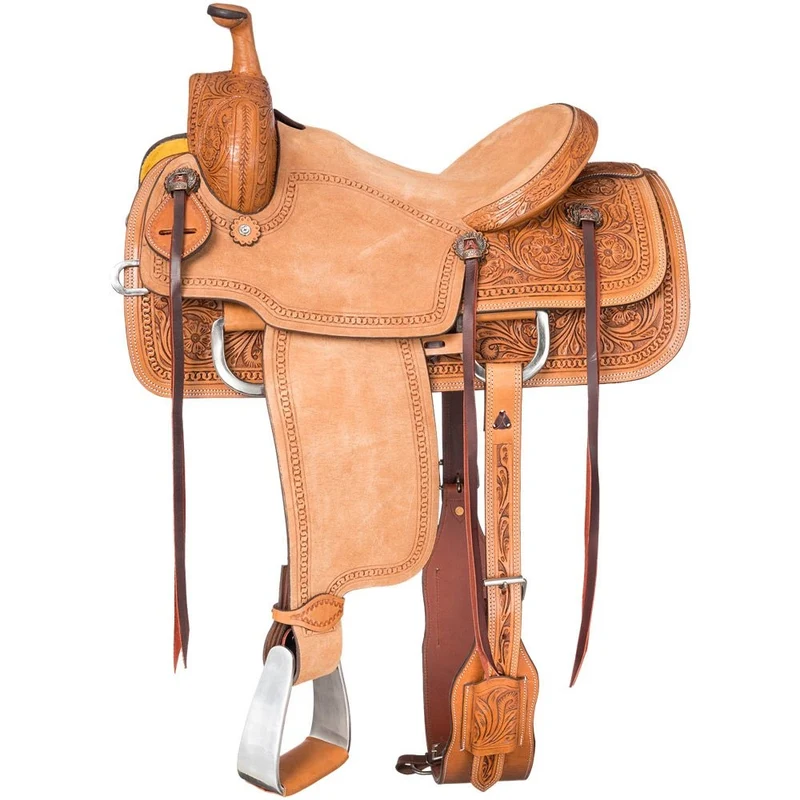 Silver Royal Wells Ranch Cutter Saddle Light Oil / 16"
