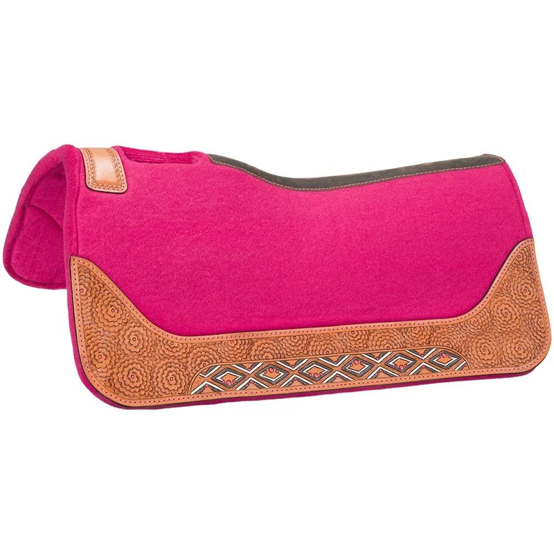 Tough1 Dahlias & Diamonds Saddle Pad Pink / 31 x 32