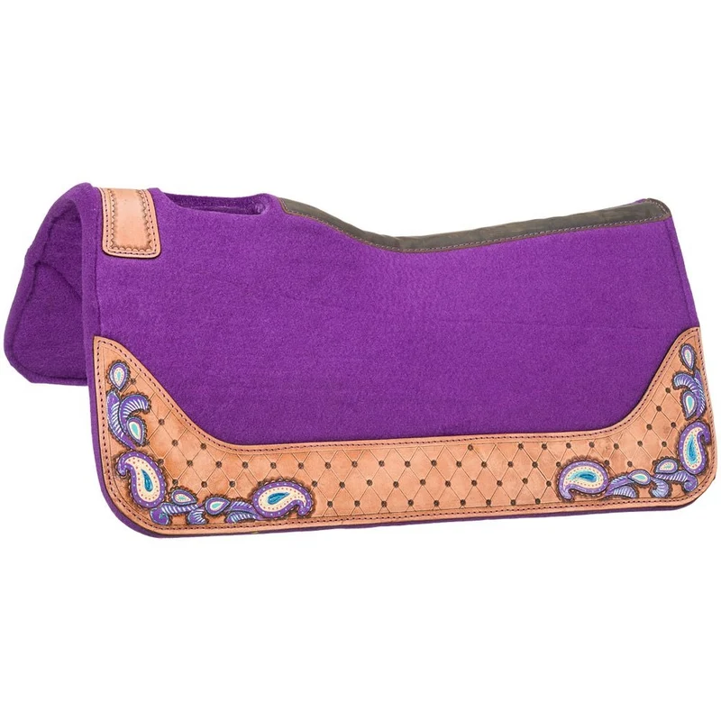 Tough1 Purple Paisley Saddle Pad Purple / 31 x 32