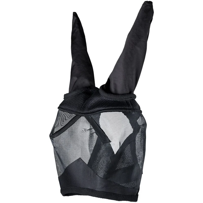 Tough1 Long Ear Fly Mask Black / Donkey
