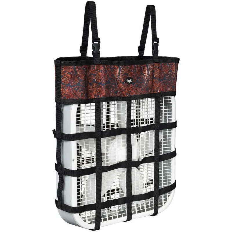 Tough1 Web Fan Holder Tooled Leather / One Size