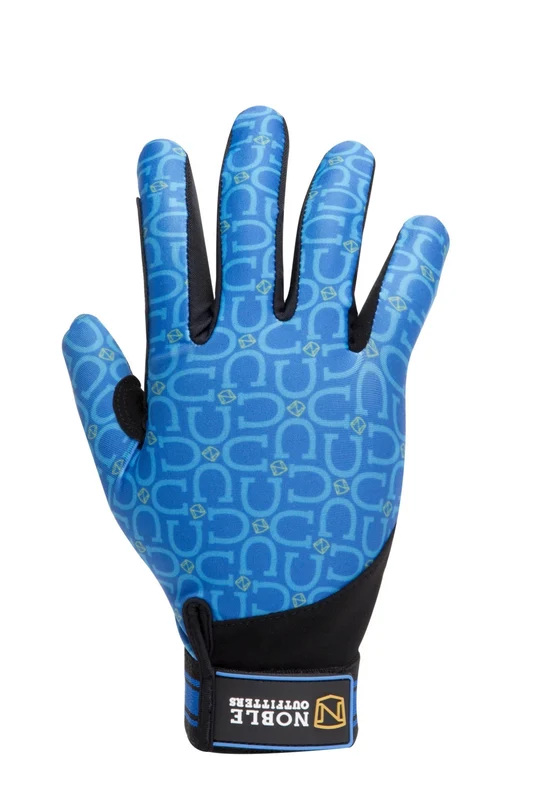 Noble Equestrian Perfect Fit Glove - Tahoe Horseshoe Print Tahoe Horseshoe Print / 9