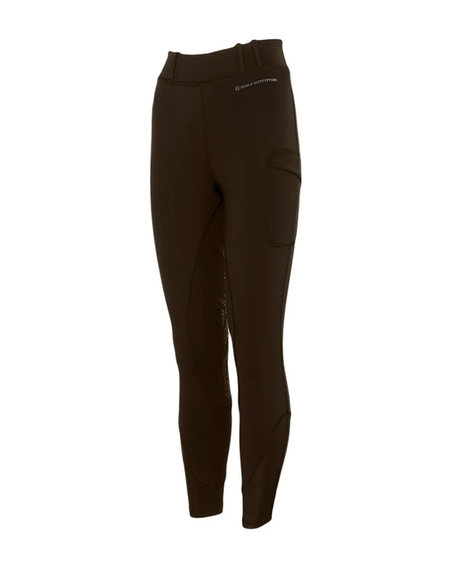 Noble Equestrian Full Seat Balance Riding Tights Brown / XX-Large