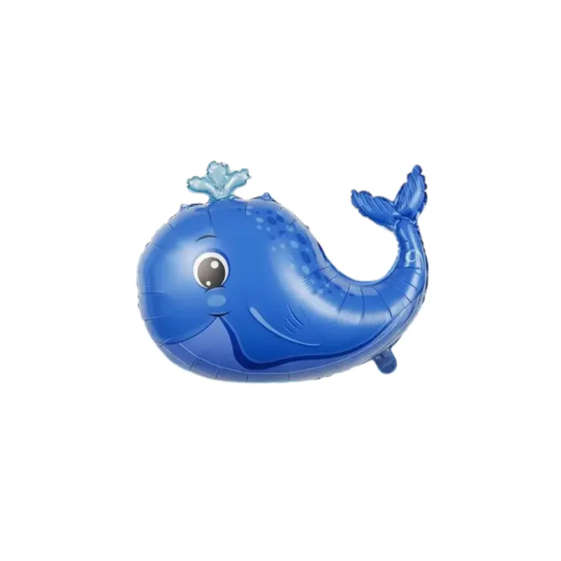 BALÃO METALIZADO 9 POLEGADAS PERSONAGEM BALEIA AZUL MAR