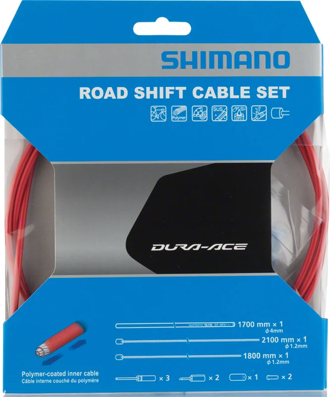 Shimano Dura-Ace OT-SP41 Polymer SP41 Polymer-Coated Derailleur Set Red