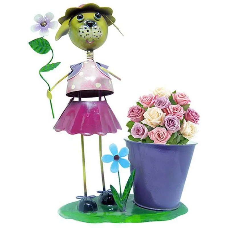 Boneca De Ferro Decoraçao Jardim E Flores (Bon-M-19) Menina