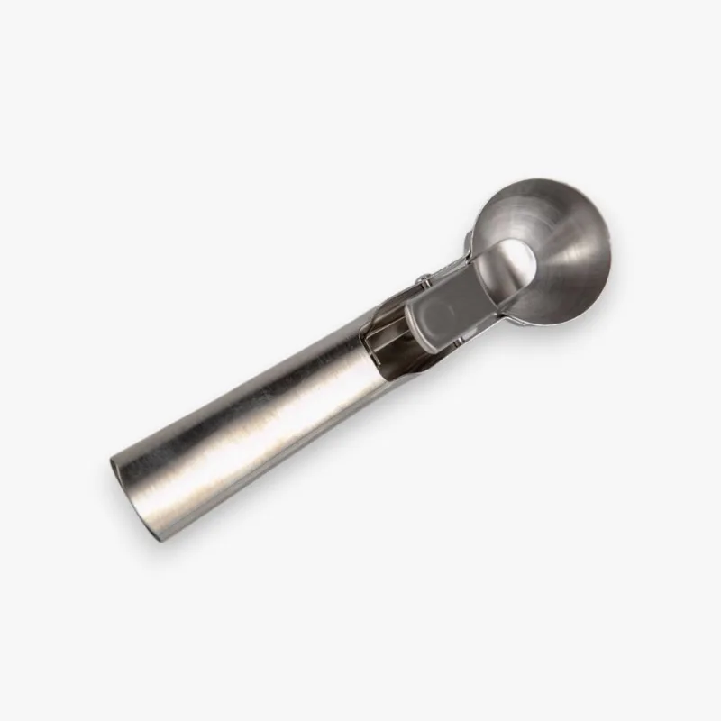 Cuchara bochera para helado con gatillo de acero Inoxidable Plateado