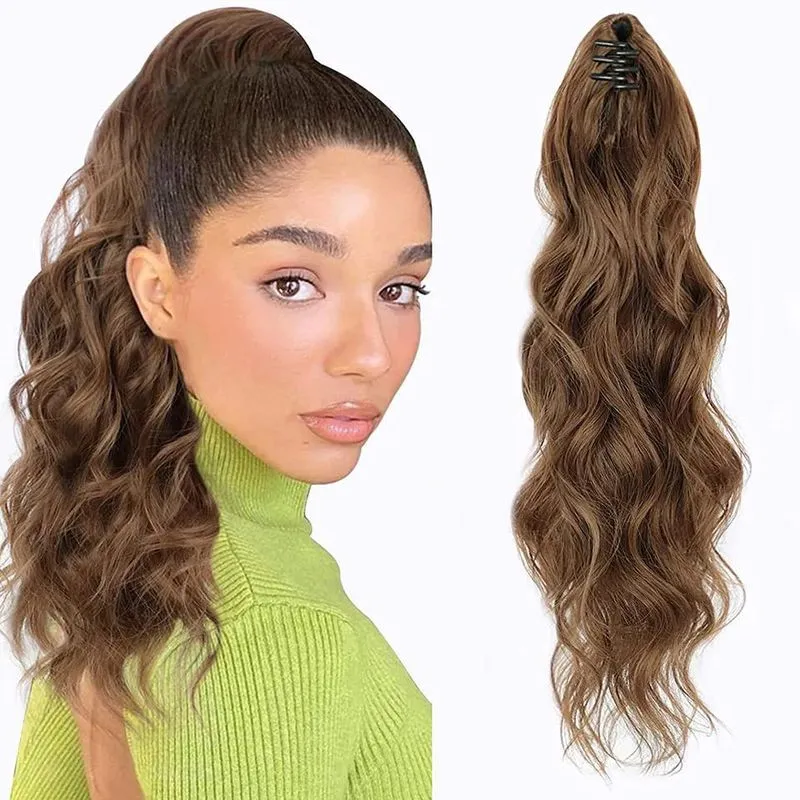 Sintético 22 Polegadas Garra Jaw Clip On Ponytail Hair Extension P