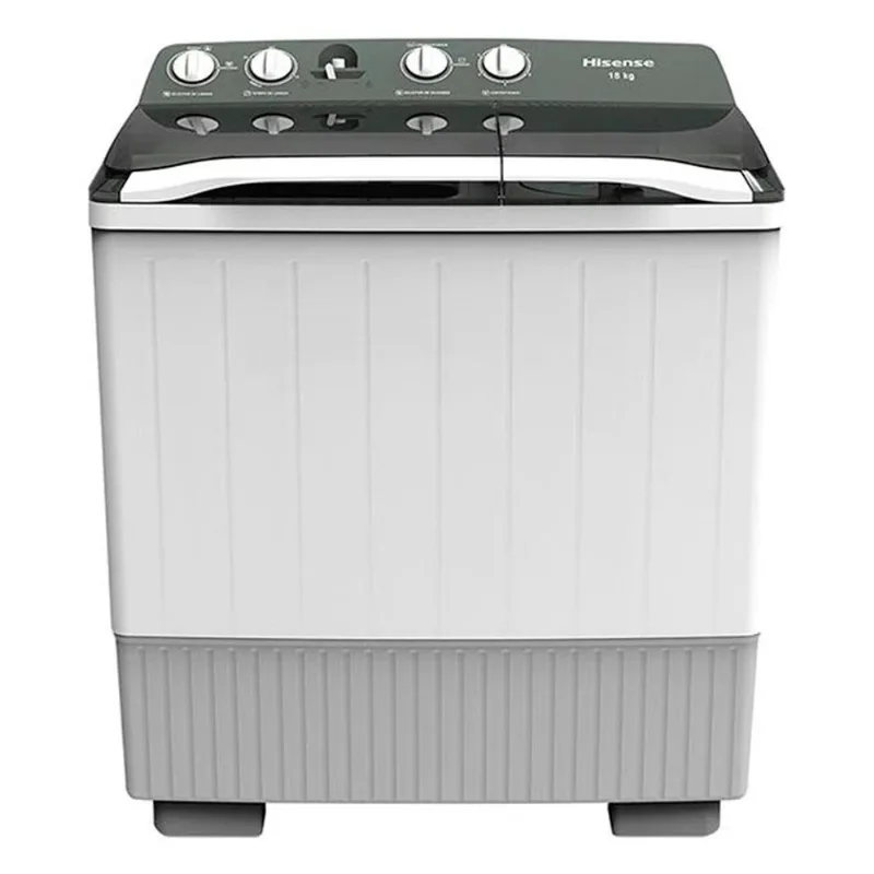 Lavadora Hisense 18kg blanco-gris Lavadora Hisense doble tina 18kg blanco-gris