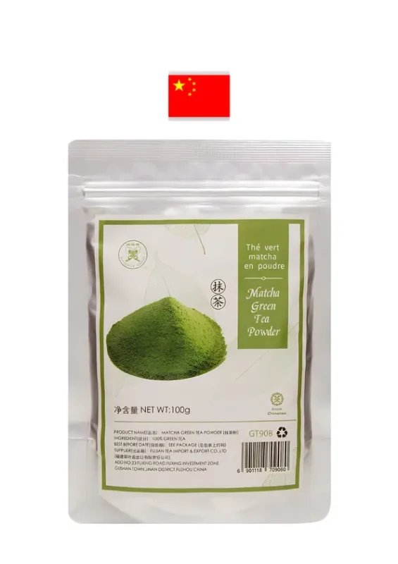 FUJIAN MATCHA GREEN TEA POWDER 100g - Chá verde matcha em pó. China