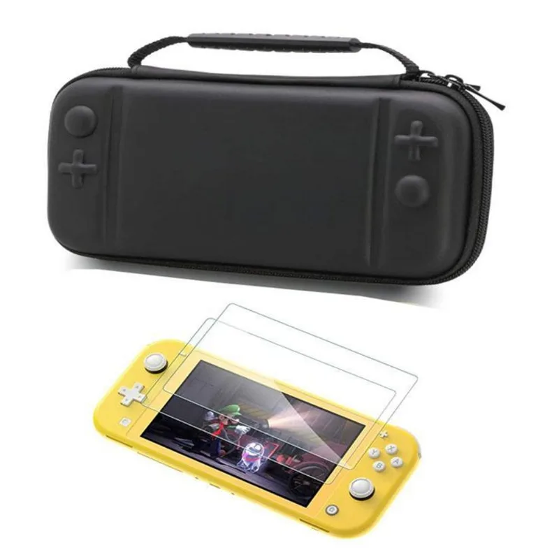 Case Nintendo Switch Lite Com Alça Mão+ 2 Películas De Vidro