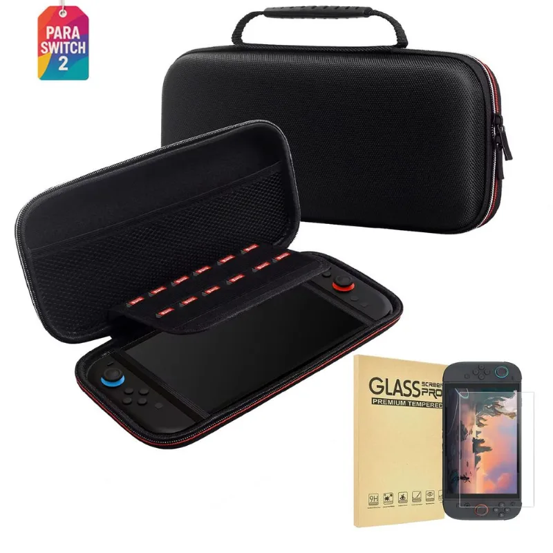 Case Nintendo Switch 2 Estojo Rígido Com Alça + Película