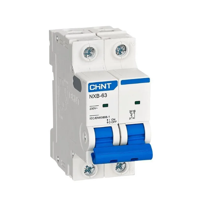 Disjuntor Bipolar NXB-63H Proteção Sobrecarga Curto-Circuito 10kA Curva C 6A Bivolt Chint