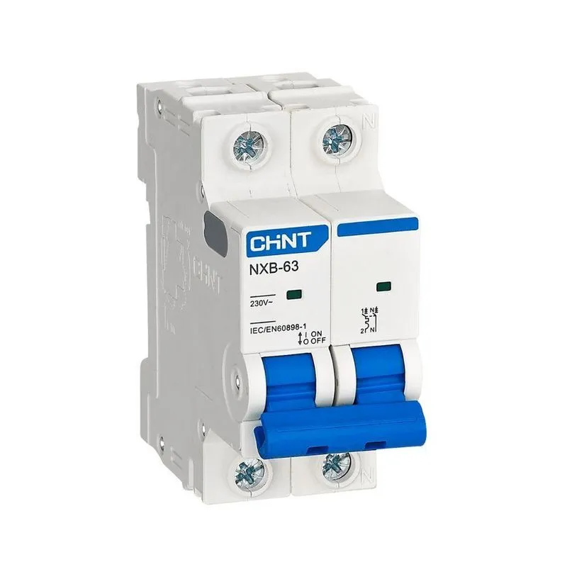 Disjuntor Bipolar NXB-63 Com Proteção Contra Sobrecarga Curva C 32A 6kA 415V~ INOX CHINT