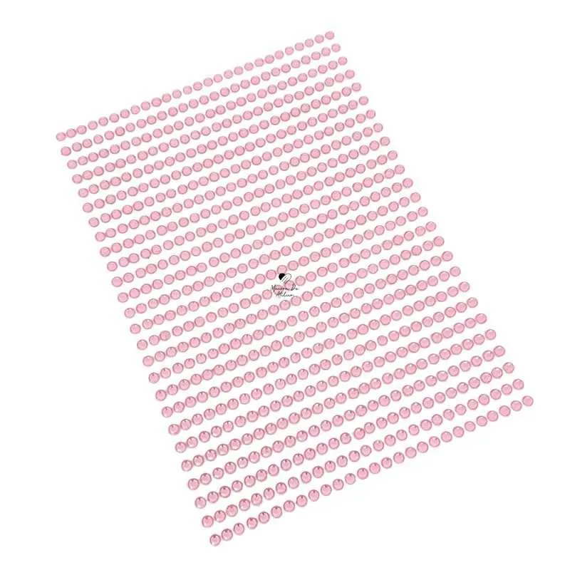 Adesivo Chaton Strass Rosa 3mm 1404 Unidades