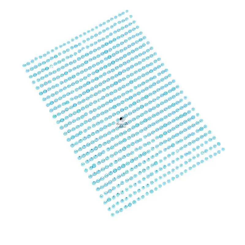 Adesivo Chaton Strass Azul 3mm 1404 Unidades