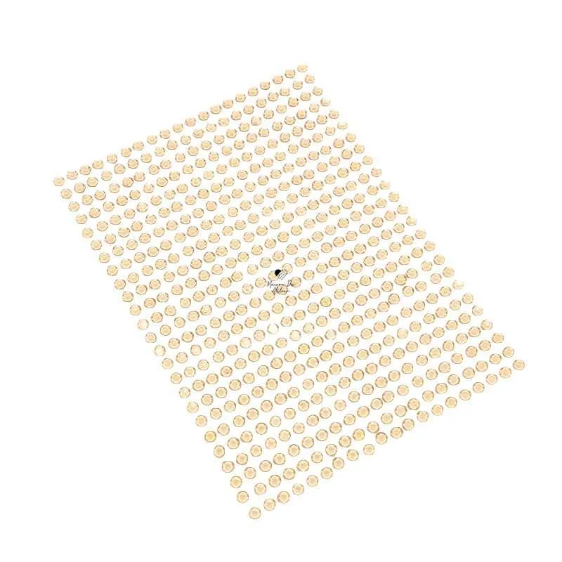 Adesivo Chaton Strass Creme 4mm 1000 Unidades