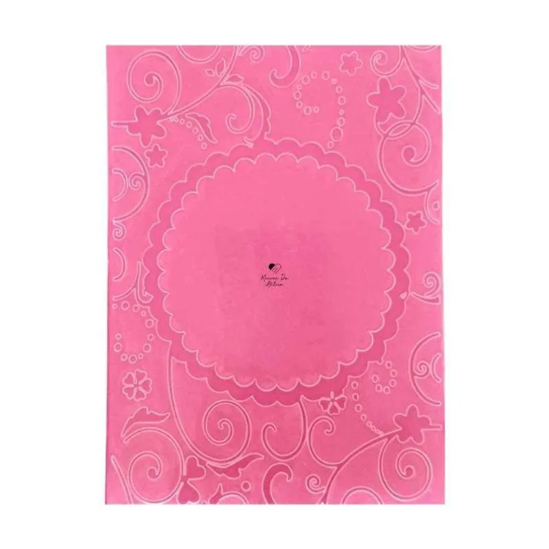 Placa Textura Emboss 10,6 Cm X 15 Cm Retrato Arabesco Flores