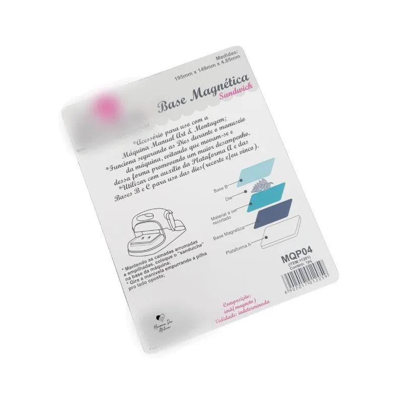 Placa Guia Base Magnética Máquina Scrapbook A5