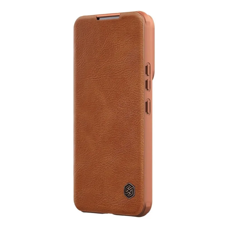 Capa Carteira Flip Nillkin Qin Para Galaxy S22 + Plus Marrom