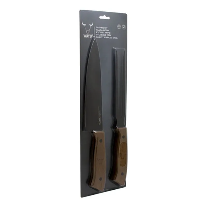 Cuchillo Tenedor Prm Wayu Acero Inoxidable