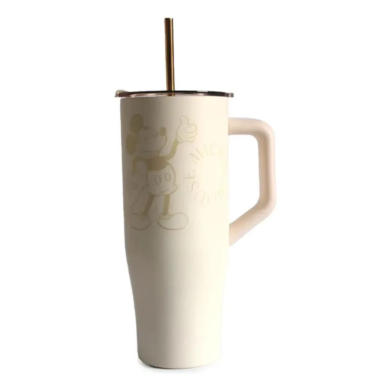 Mug Termico Mickey Mouse Gold Disney Acero Inoxidable 1180ml