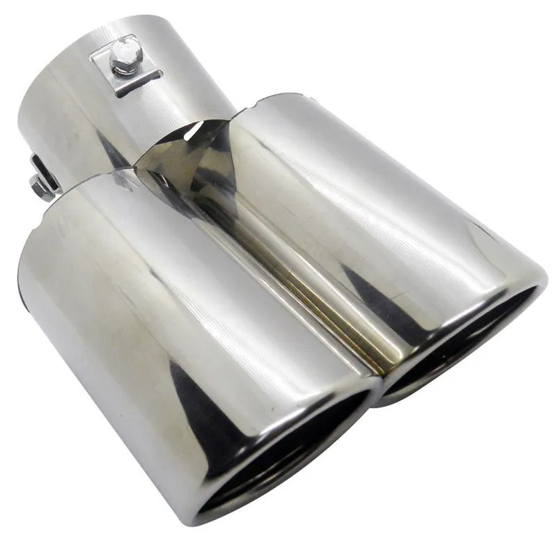 Ponteira Dupla Automotiva Aço Inox Universal Carro Escapamento Cromada Ponteira Dupla Automotiva Aço Inox Universal Carro Escapamento Cromada