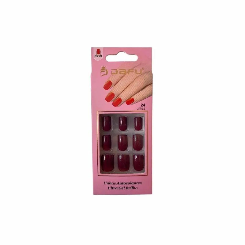Unhas Postiças Dafu Autocolantes Com 24 Df-up067003-15