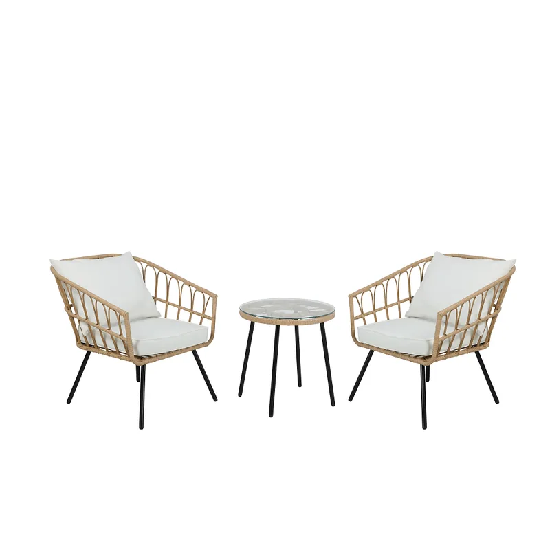 Conjunto Mel 2 Poltronas E Mesa Centro