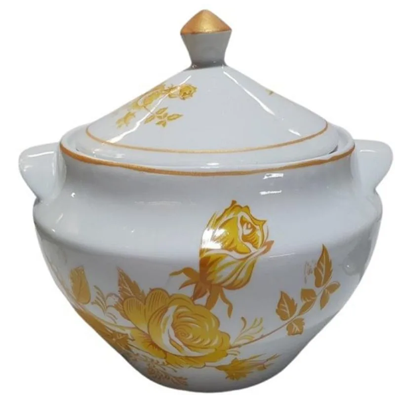 Sopeira Oxum 3 Litros Com Fio Ouro Em Porcelana