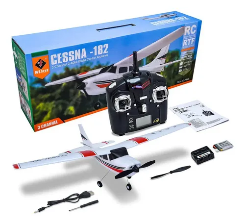 Avião De Controle Remoto Cessna 182 3ch 2.4ghz - WL Toys