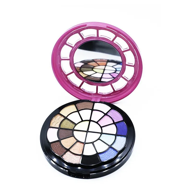 Kit Paleta Maquiagem Sombra Pó Blush Cores Viva P&W Portátil