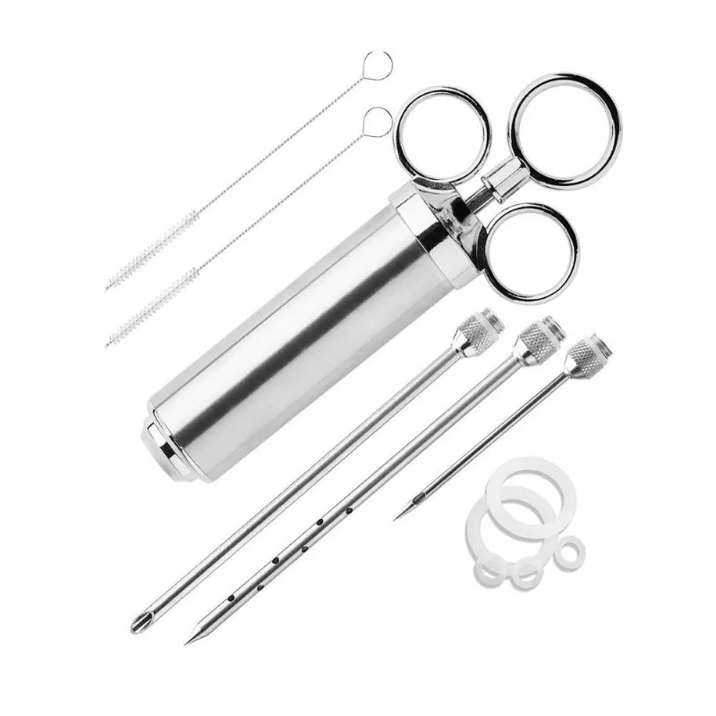 Seringa Injetor De Temperos Marinada Inox Profissional Carne