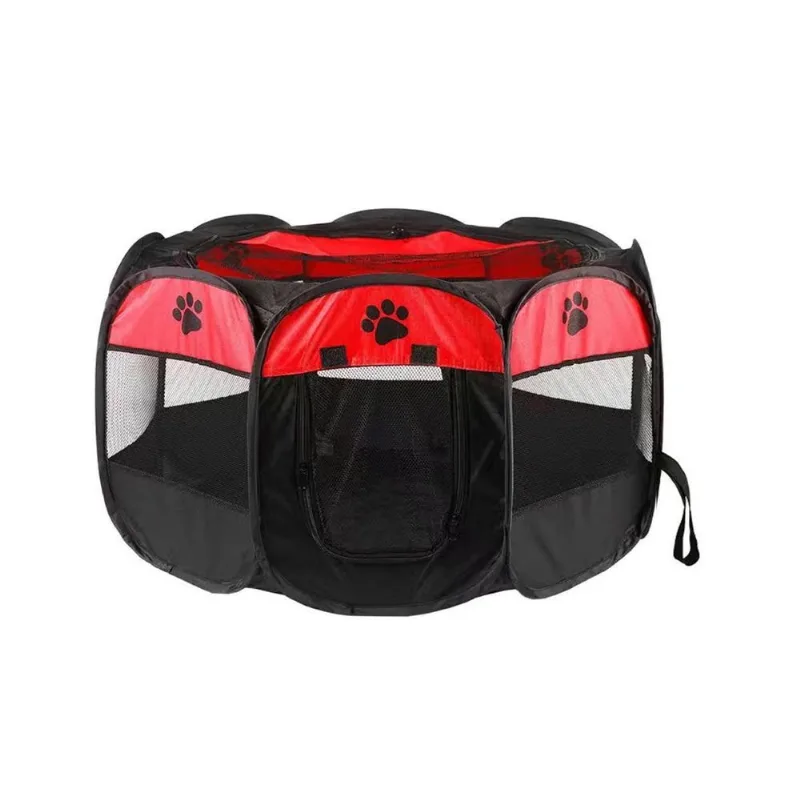 Cercado Pet Dobrável Cercadinho Cães Gatos 73 X 43cm Red