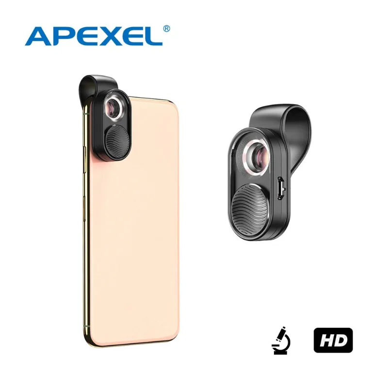 Lente Apexel 100x Para MicroscipioSmartphone MS100 - Negro