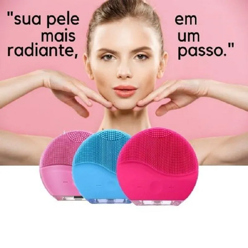 Esponja Eletrica de Limpeza Facial Esfoliante Massageador Rosto Forclean